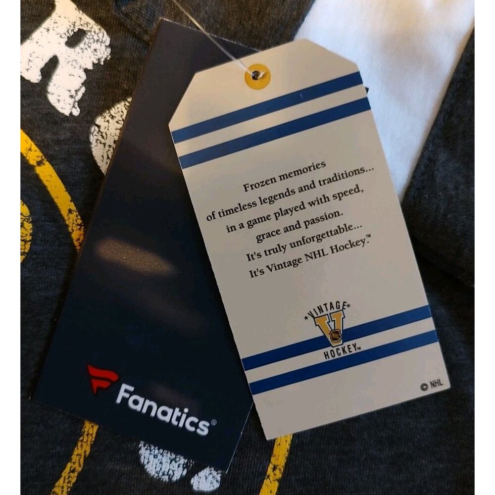 Women's Boston Bruins Shirt Gray Fanatics NHL Round Neck - Small NWT - Picture 6 of 6